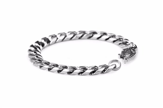 Bracciale Aragonesi Uomo Groumette in Acciaio Diamante 0.01 Ct BR0903 - BR0903